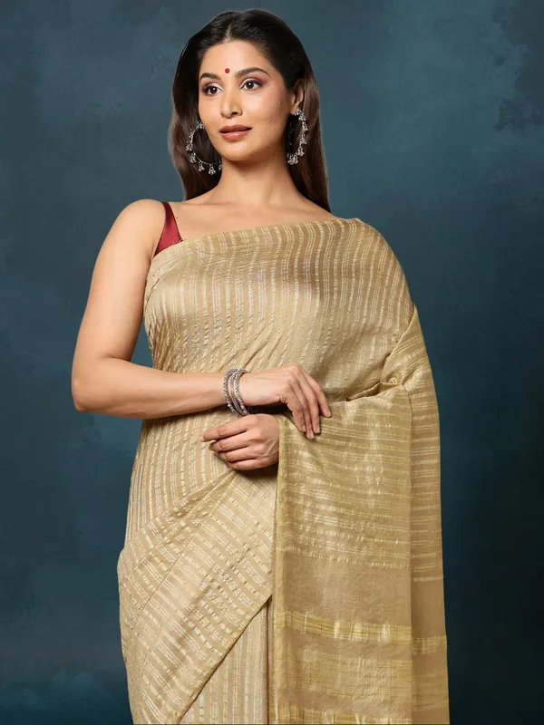 Mridula_Kota_Silk_Plain_Saree_Gold