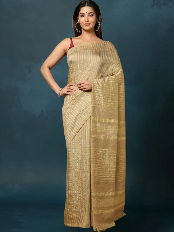 Mridula_Kota_Silk_Plain_Saree_Gold