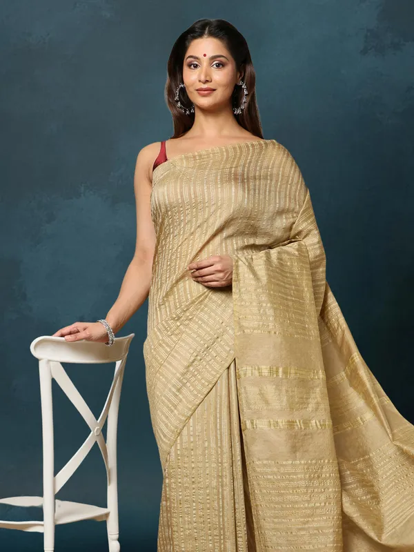 Mridula_Kota_Silk_Plain_Saree_Gold