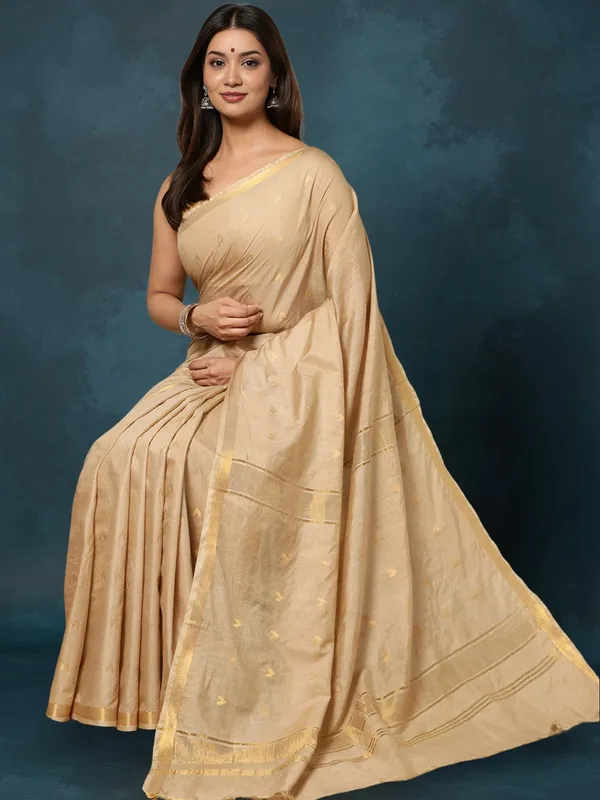 DyeLoom_Kota_Silk_Jacquard_Saree_Beige