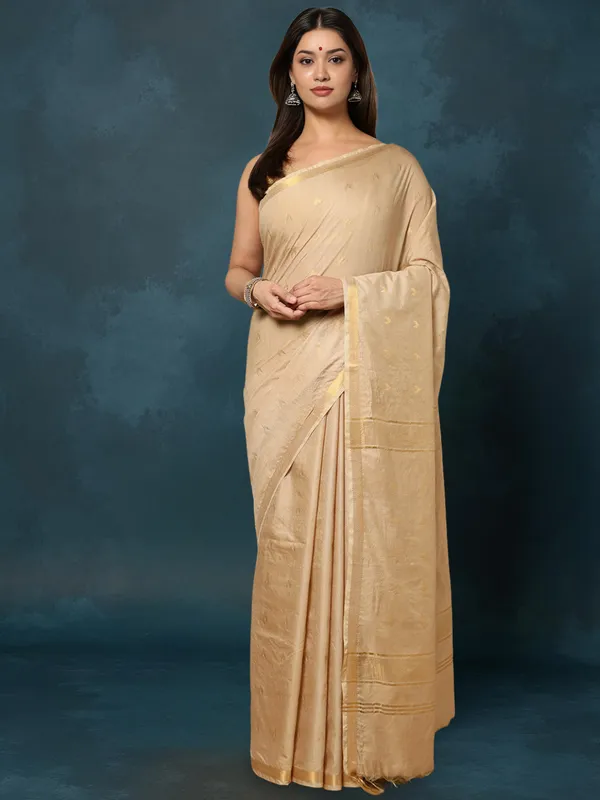 DyeLoom_Kota_Silk_Jacquard_Saree_Beige