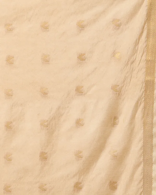 DyeLoom_Kota_Silk_Jacquard_Saree_Beige