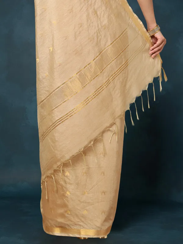 DyeLoom_Kota_Silk_Jacquard_Saree_Beige