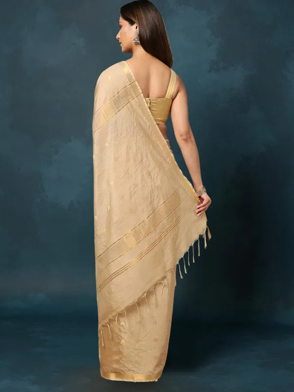 DyeLoom_Kota_Silk_Jacquard_Saree_Beige