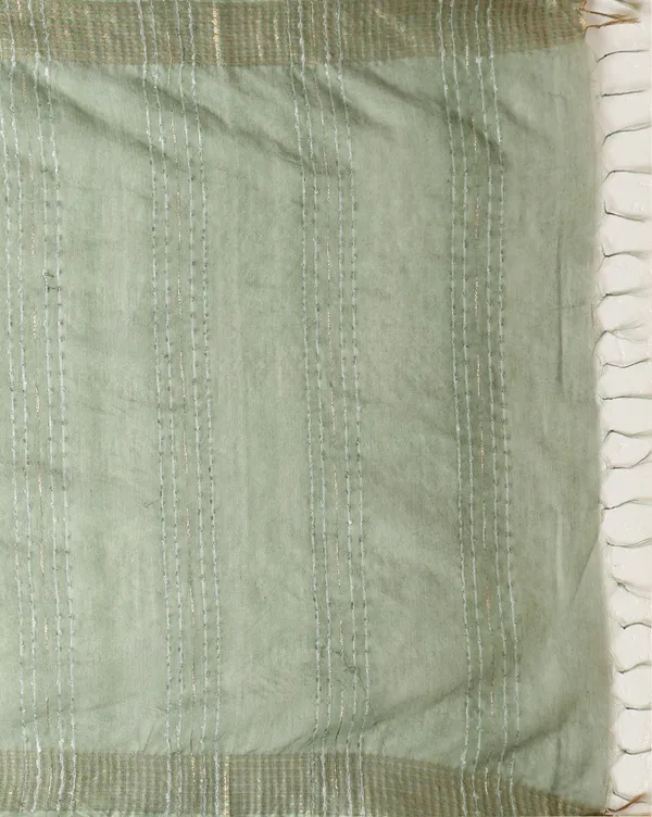 Kantha_Bloom_Kota_Silk_Dyed_Saree_Sage_Green
