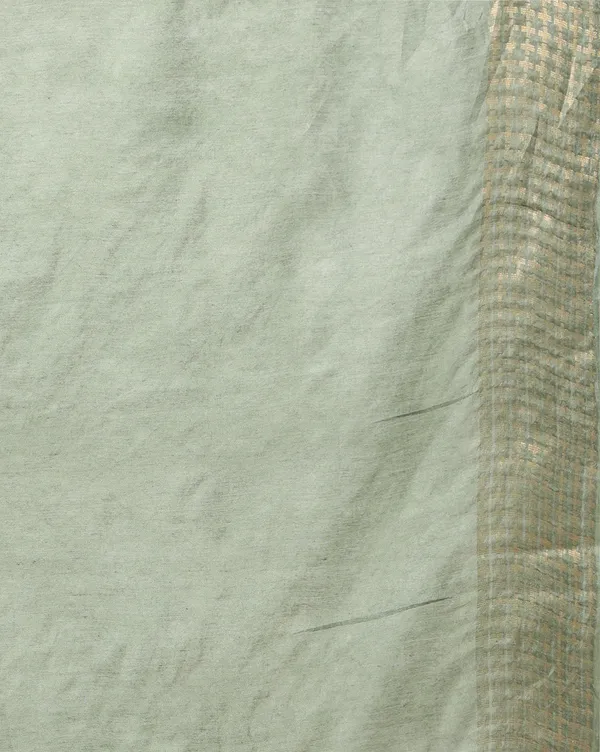 Kantha_Bloom_Kota_Silk_Dyed_Saree_Sage_Green