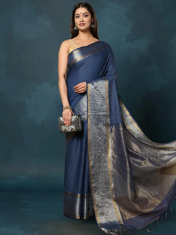 Banaras_Bloom_Kota_Silk_Banarasi_Border_Saree_Blue