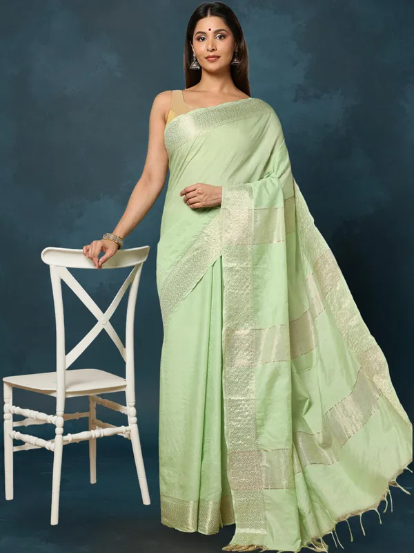 Banaras_Bloom_Kota_Silk_Banarasi_Border_Saree_Light_Green