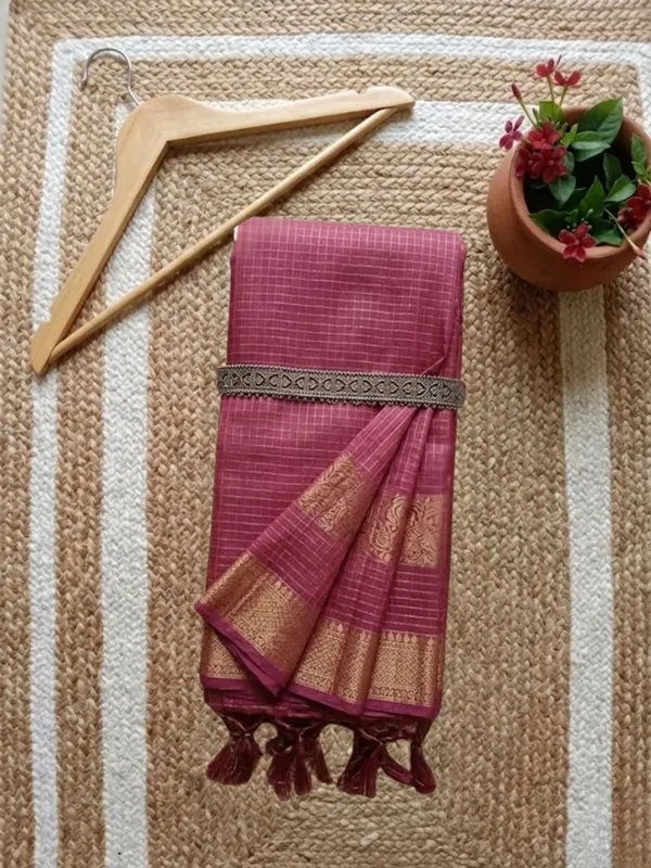 Ruvira_Handdyed_Kota_Banarasi_Silk_Saree_Purple