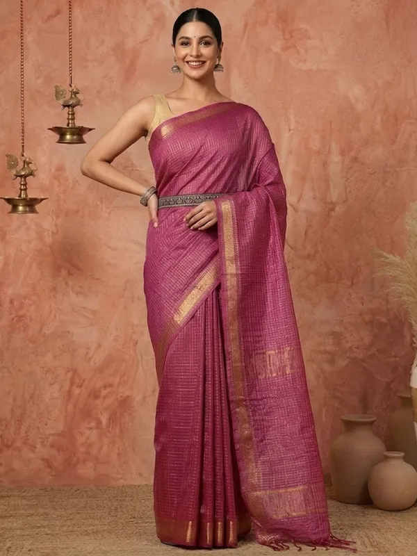 Ruvira_Handdyed_Kota_Banarasi_Silk_Saree_Purple