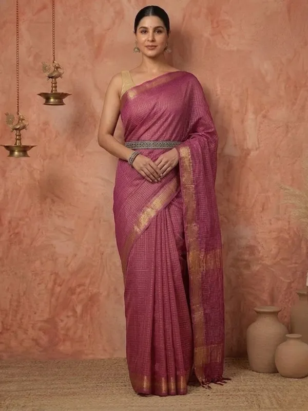 Ruvira_Handdyed_Kota_Banarasi_Silk_Saree_Purple