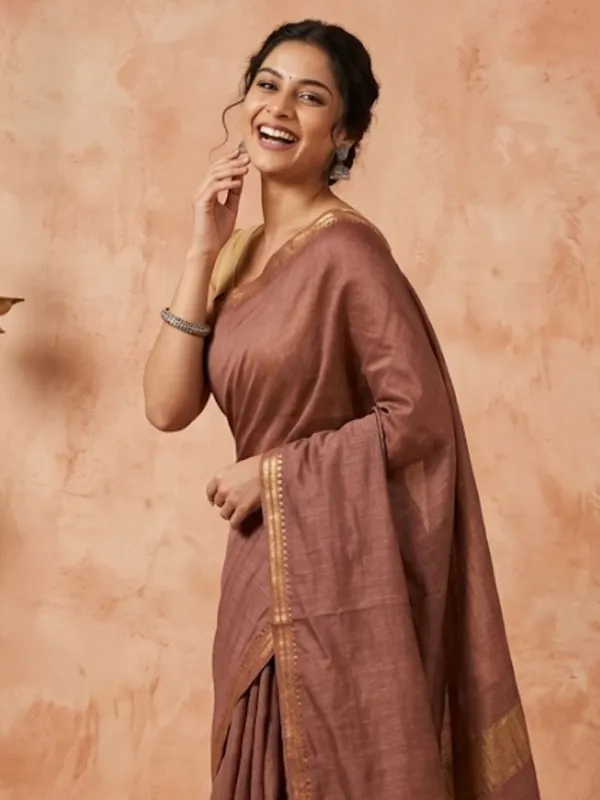 Ishvani_Handdyed_Kota_Silk_Saree_Warm_Brown