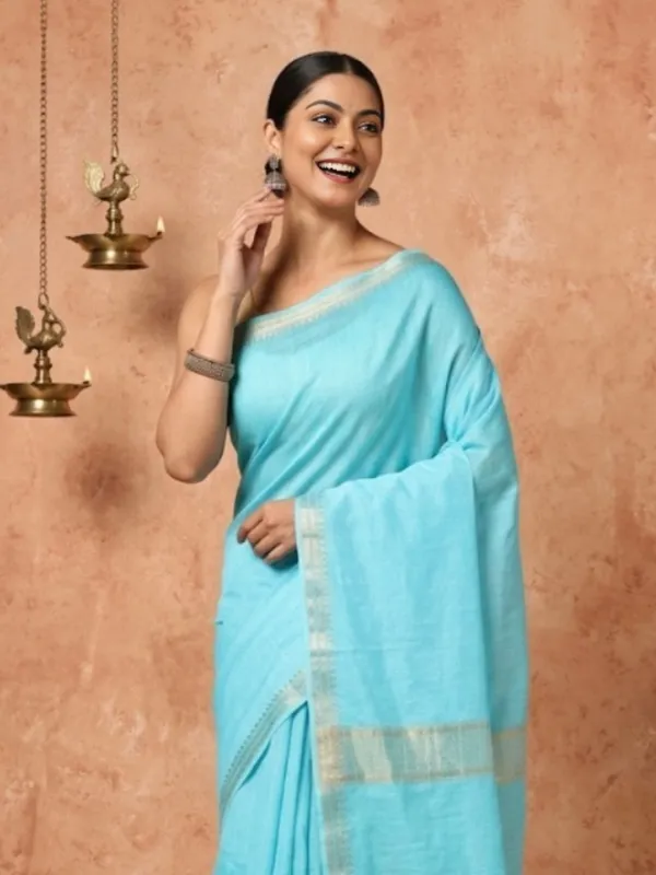 Ruvira_Handdyed_Kota_Banarasi_Silk_Saree_Blue
