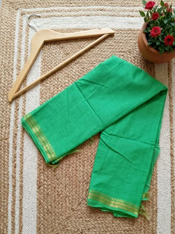 Ruvira_Handdyed_Kota_Banarasi_Silk_Saree_Green
