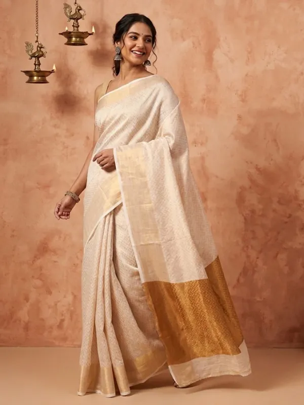 Ruvira_Handdyed_Kota_Banarasi_Silk_Saree_Beige