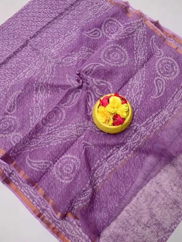 Batik_Breeze_Kota_Doria_Pure_Cotton_Saree_Lavendar