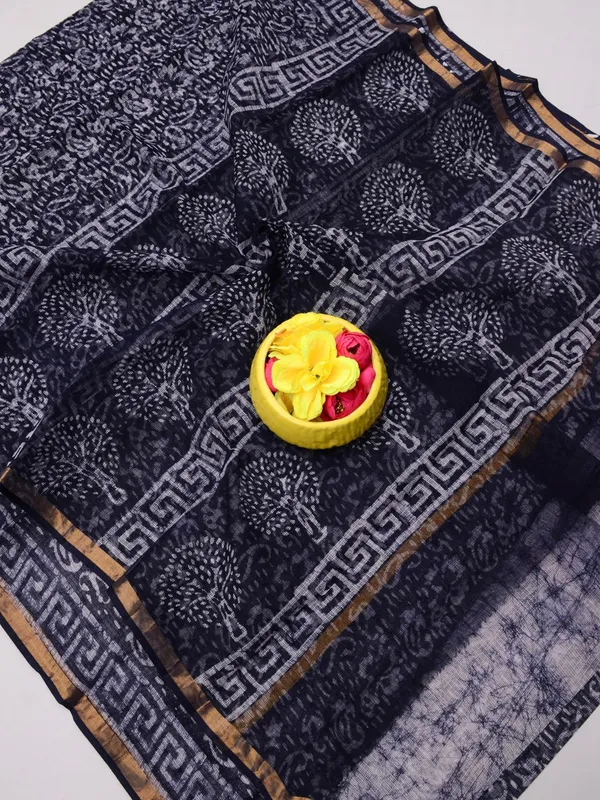 Batik_Breeze_Kota_Doria_Pure_Cotton_Saree_Black