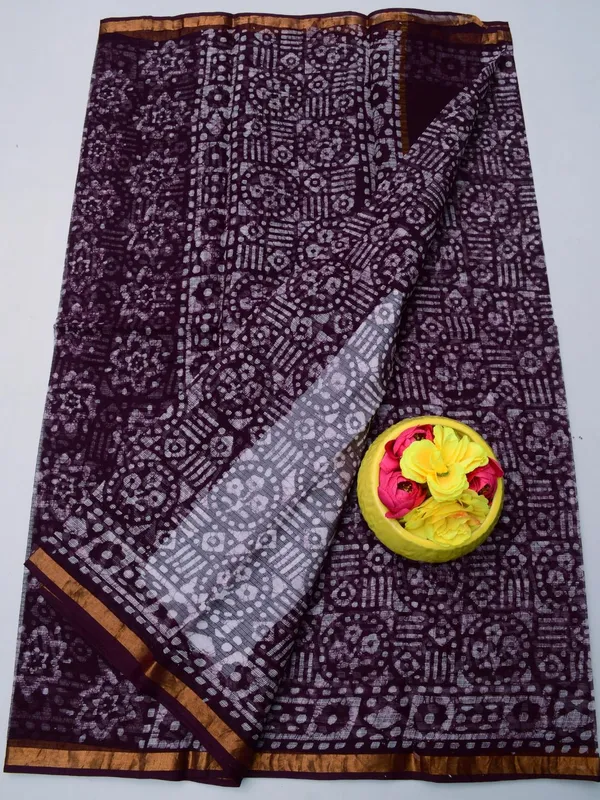 Batik_Breeze_Black_Pure_Cotton_Kota_Doria_Saree