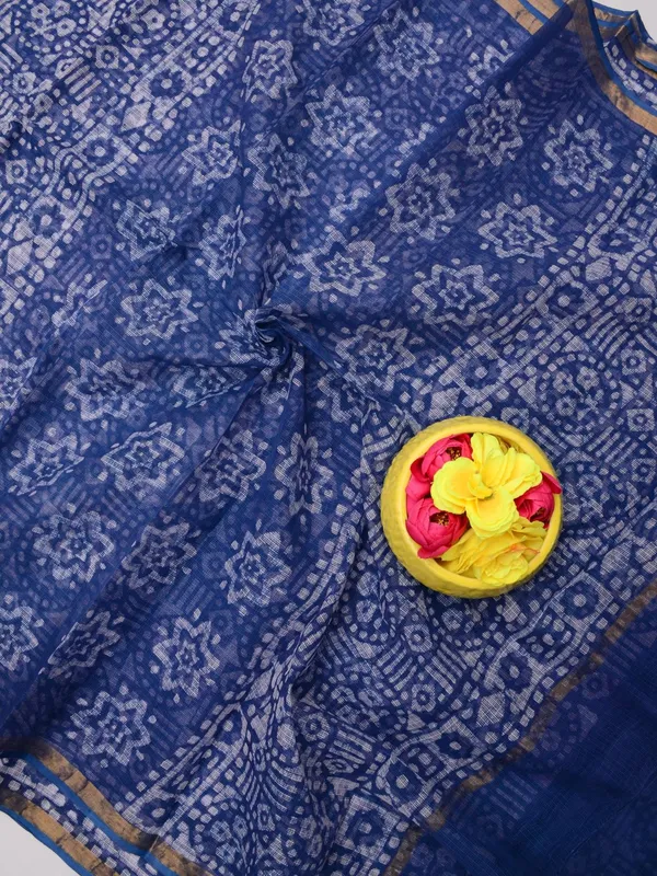 Batik_Breeze_Indigo_Pure_Cotton_Kota_Doria_Saree
