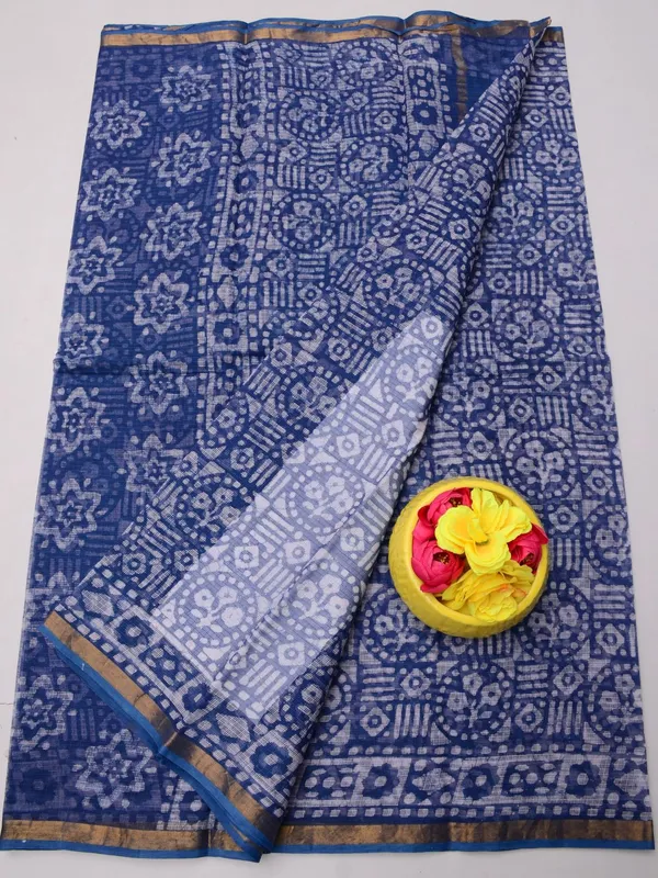 Batik_Breeze_Indigo_Pure_Cotton_Kota_Doria_Saree