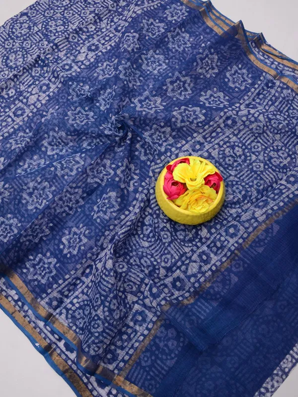 Batik_Breeze_Indigo_Pure_Cotton_Kota_Doria_Saree