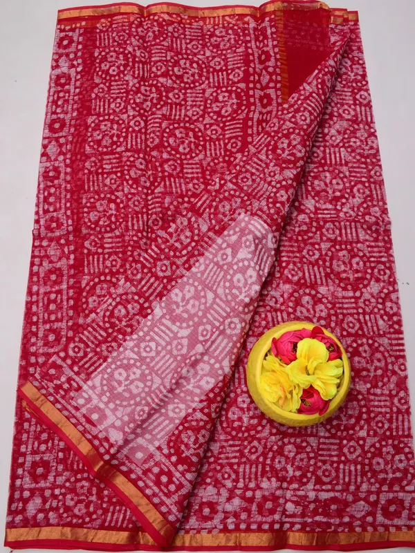 Batik_Breeze_Red_Pure_Cotton_Kota_Doria_Saree