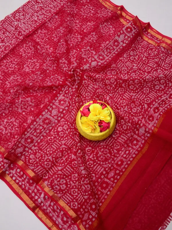 Batik_Breeze_Red_Pure_Cotton_Kota_Doria_Saree