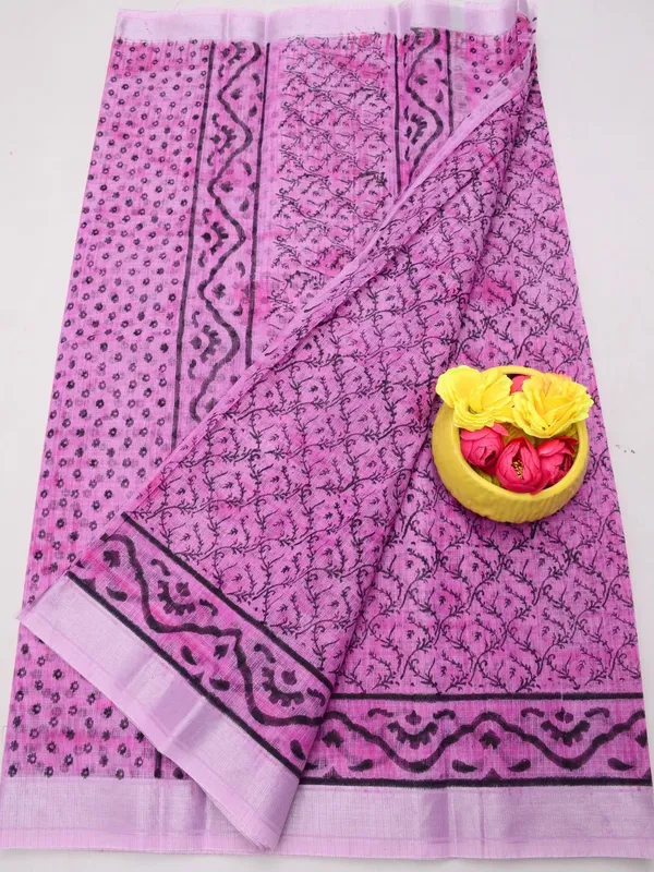 Varnika_Kota_Doria_Blockprint_Saree_Lavendar