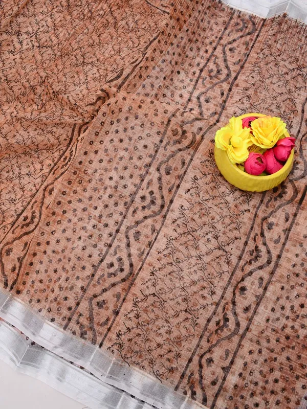 Varnika_Kota_Doria_Blockprint_Saree_Brown