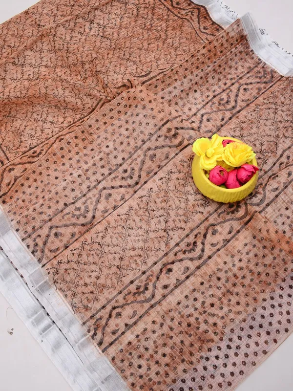 Varnika_Kota_Doria_Blockprint_Saree_Brown