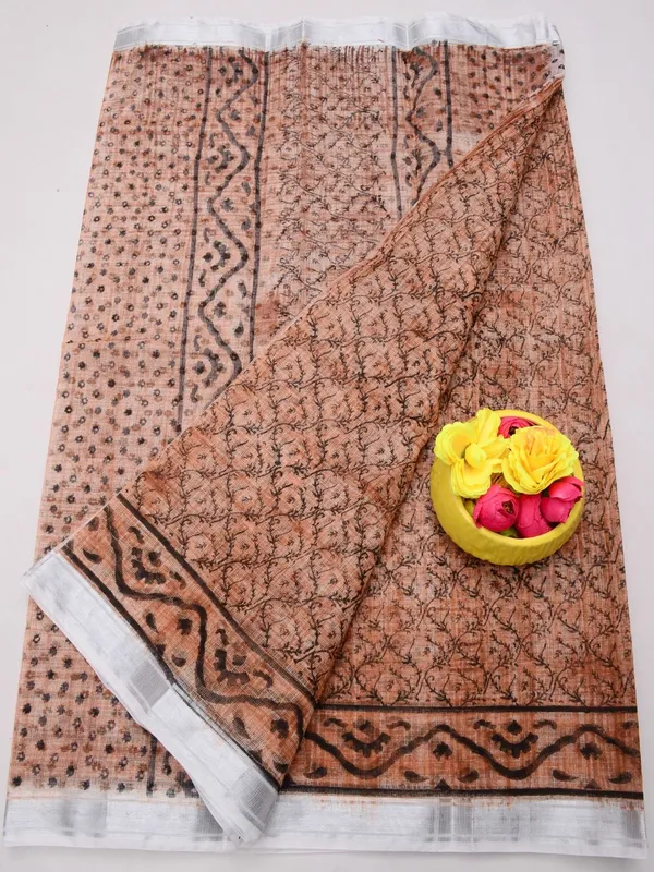 Varnika_Kota_Doria_Blockprint_Saree_Brown