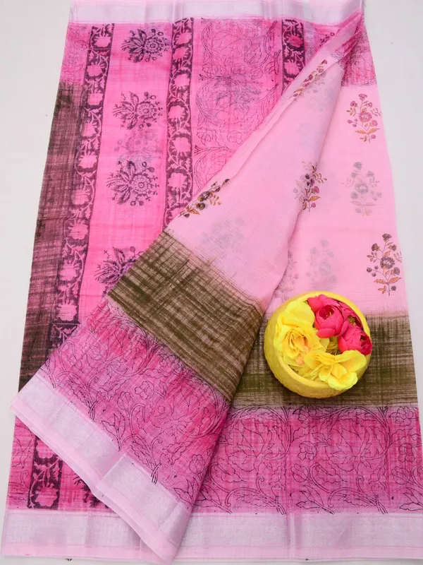 Varnika_Blockprint_Kota_Doria_Saree_Pink