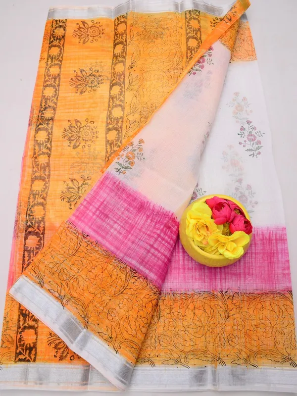 Varnika_Blockprint_Kota_Doria_Saree_White