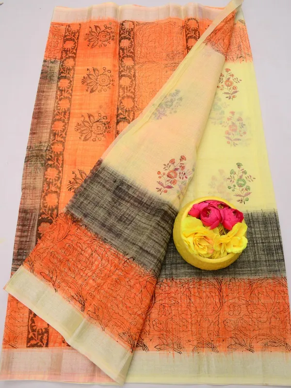 Varnika_Blockprint_Kota_Doria_Saree_Peach