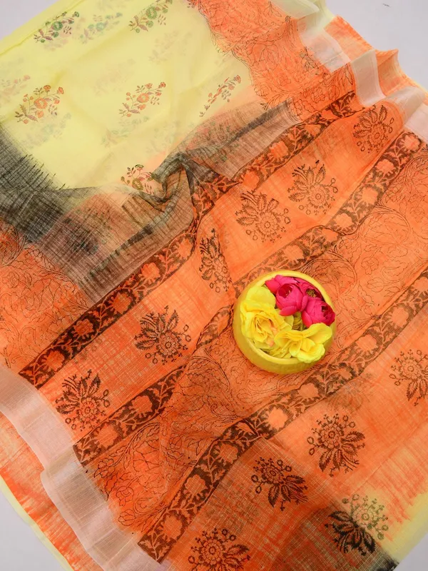 Varnika_Blockprint_Kota_Doria_Saree_Peach