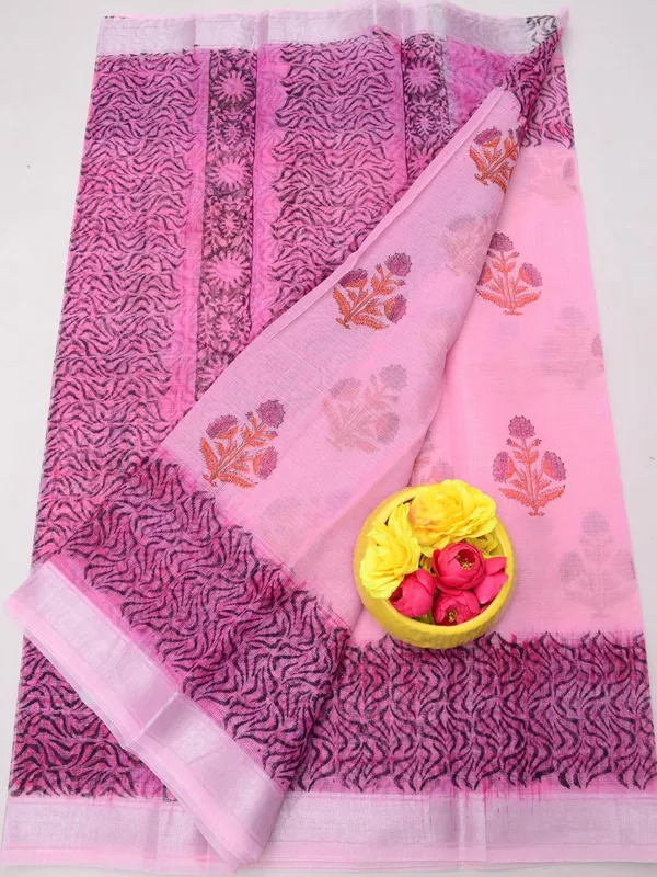 Varnika_Pink_Kota_Doria_Blockprint_Saree
