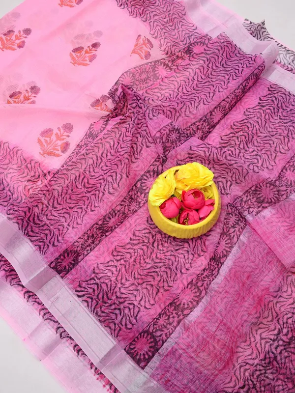Varnika_Pink_Kota_Doria_Blockprint_Saree
