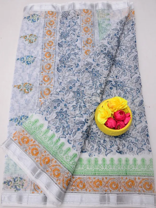 Varnika_Block_Print_Kota_Doria_Saree_Gray