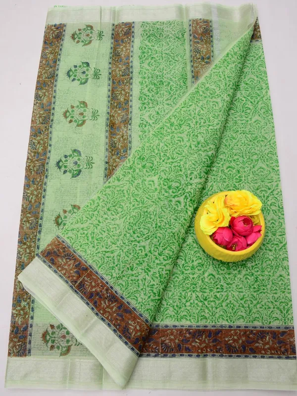 Varnika_Green_Block_Print_Kota_Doria_Saree