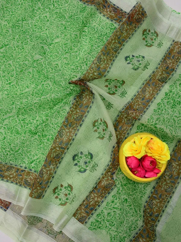 Varnika_Green_Block_Print_Kota_Doria_Saree