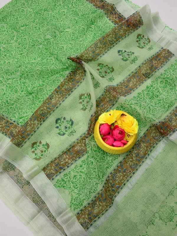Varnika_Green_Block_Print_Kota_Doria_Saree