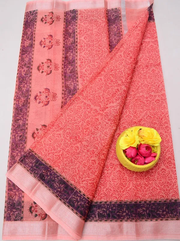 Varnika_Orange_Block_Print_Kota_Doria_Saree