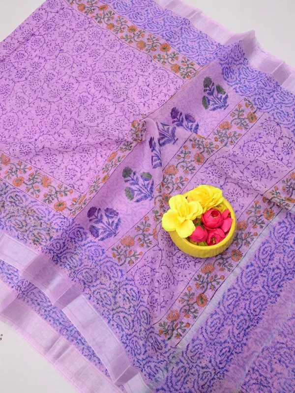 Varnika_Lavendar_Kota_Doria_Block_Print_Saree