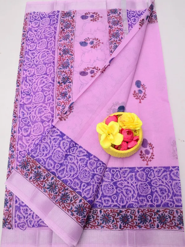 Varnika_Kota_Doria_Blockprint_Lavendar_Saree