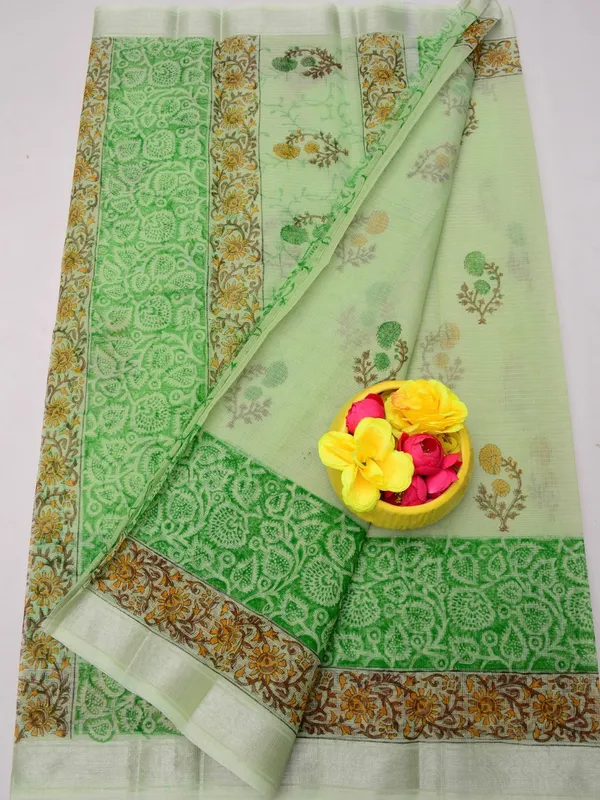 Varnika_Kota_Doria_Blockprint_Green_Saree