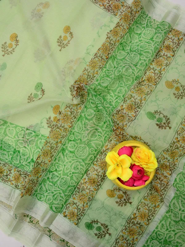 Varnika_Kota_Doria_Blockprint_Green_Saree