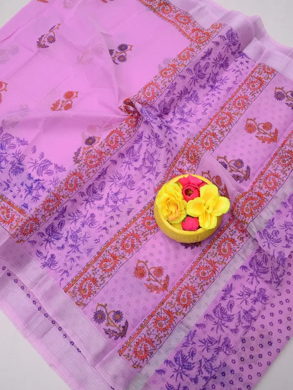 Varnika_Blockprint_Kota_Doria_Lavendar_Saree