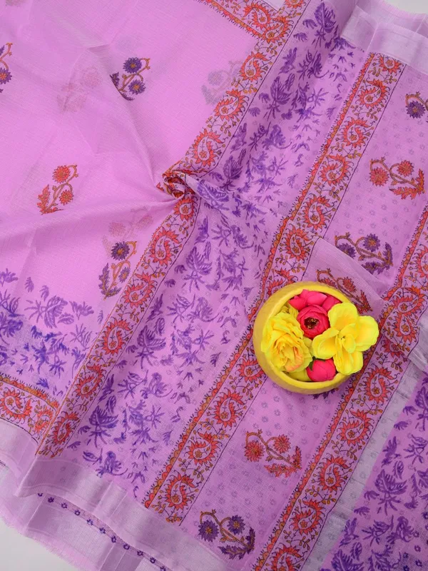 Varnika_Blockprint_Kota_Doria_Lavendar_Saree