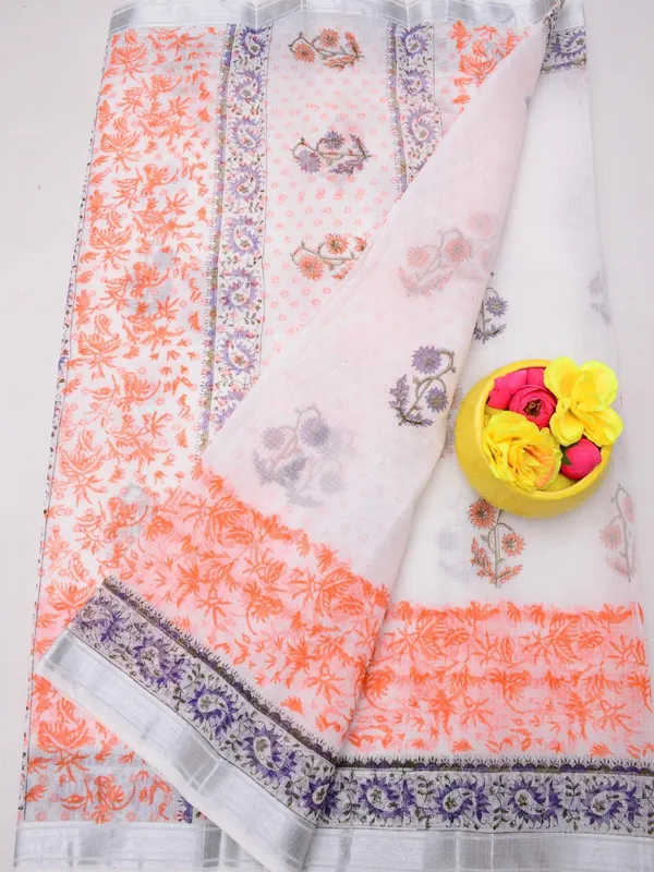Varnika_Blockprint_Kota_Doria_White_Saree