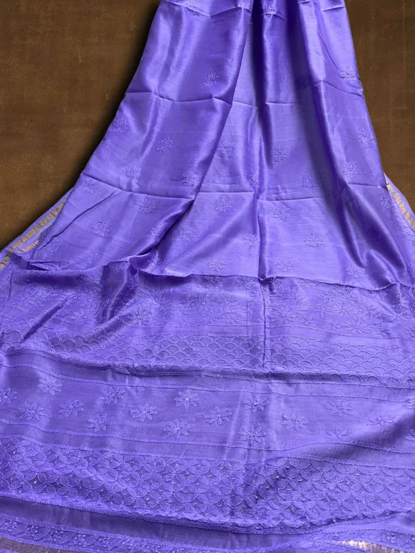 Novara_Chikankari_Pure_Chanderi_Silk_Saree_Blue